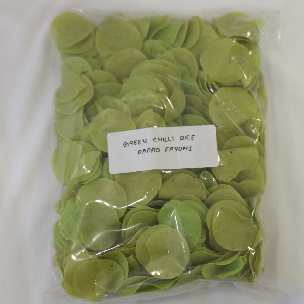 Green Chili Rice Papad Fryums