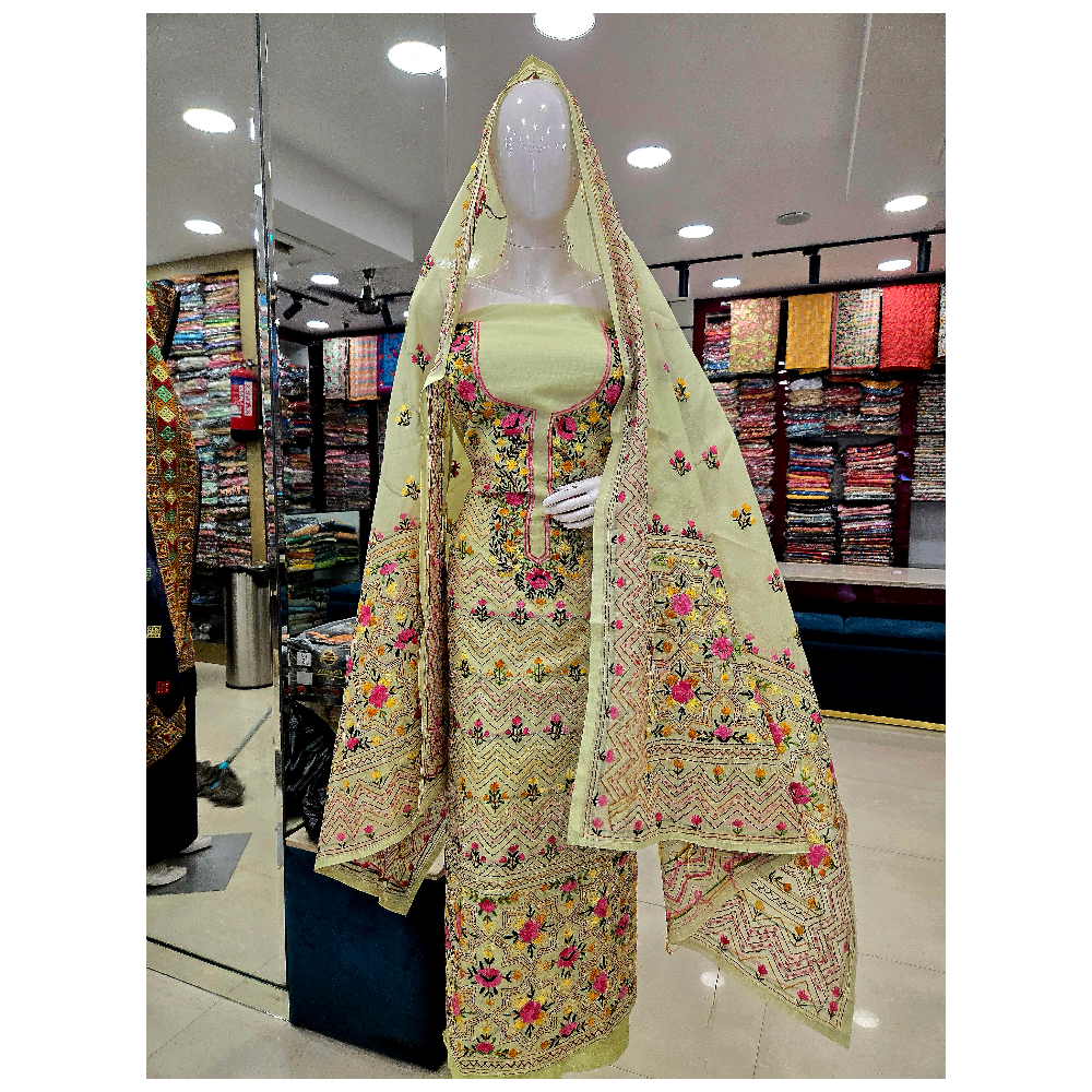 Handwork Phulkari Suit